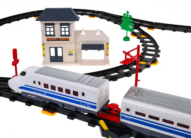 Grande treno con binari per bambini 3+ treno con vagone e accessori 56 pezzi