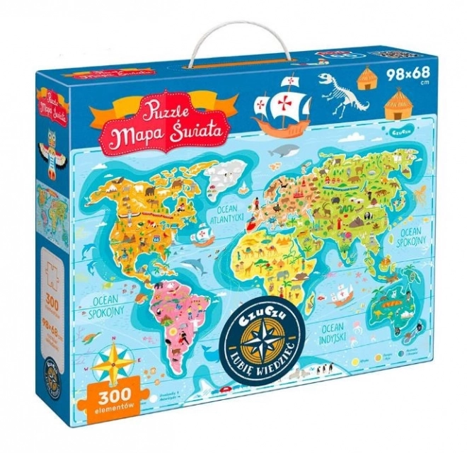 Puzzle Mappa del Mondo 300 Pezzi