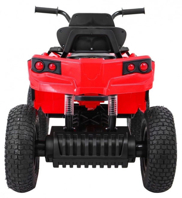 Quad elettrico per bambini Rosso + ruote gonfiabili + radio MP3 + partenza lenta