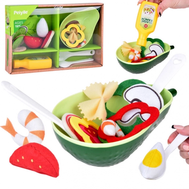 Set per Insalata Giocattolo con Ciotola e Accessori