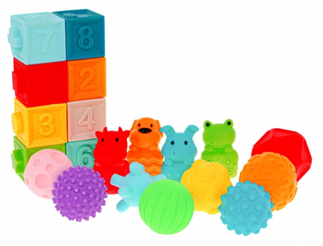 Mega set gioco sensoriale bambini 20 pezzi