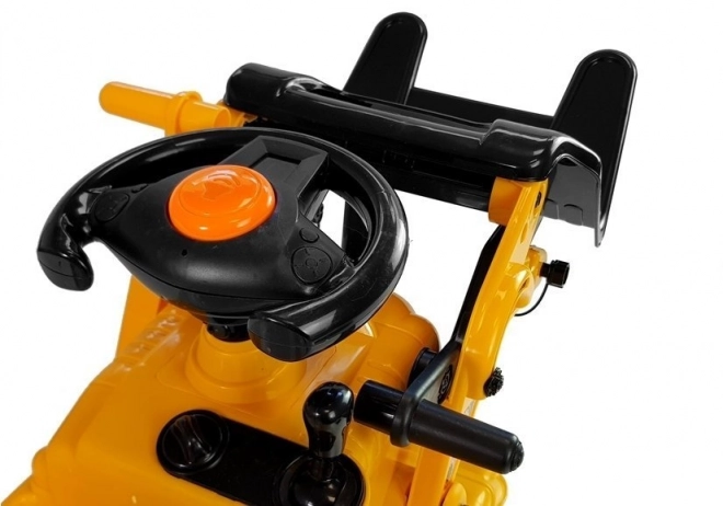 Carrello elevatore per bambini con elementi mobili giallo