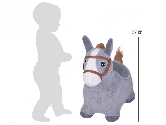 Cavallino Gonfiabile in Peluche per Bambini – Grigio