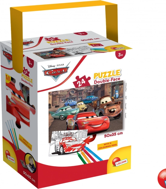 Puzzle per bambini Cars: doppio lato, 24 pezzi