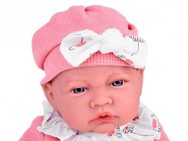 Bambola interattiva BOBAS bambina con set rosa
