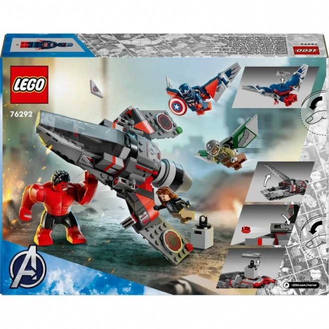 Aereo LEGO Marvel Capitano America contro Hulk Rosso