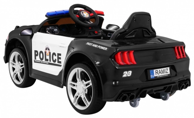 Auto elettrico per bambini GT Sport Polizia nero