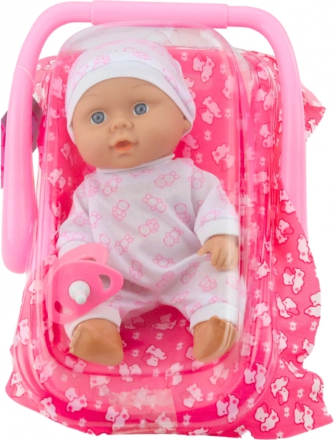 Bambola Neonato con Marsupio Pigiama Cappellino Tettarella Rosa