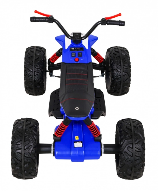 Batteria quad Lucky Seven Blu + Ruote in EVA + Avvio lento + LED + MP3 USB