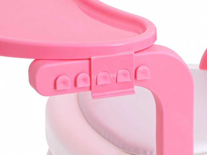 Seggiolone tavolo per pasti e giochi rosa