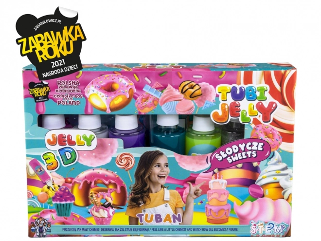 Set Tubi Jelly 6 colori - Dolci