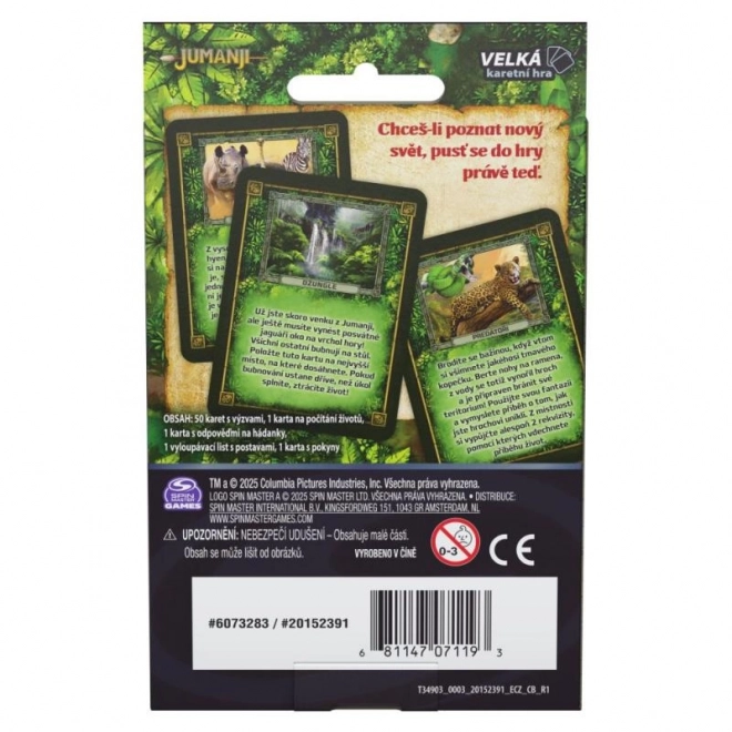 Jumanji il gioco di carte