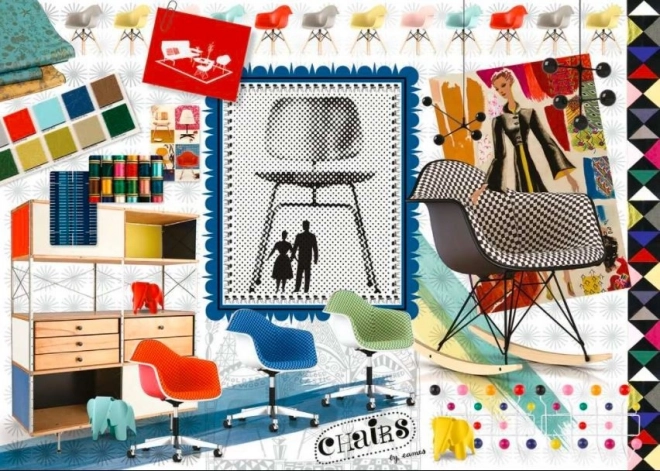 Puzzle 1000 Pezzi Ravensburger Design Classico Eames