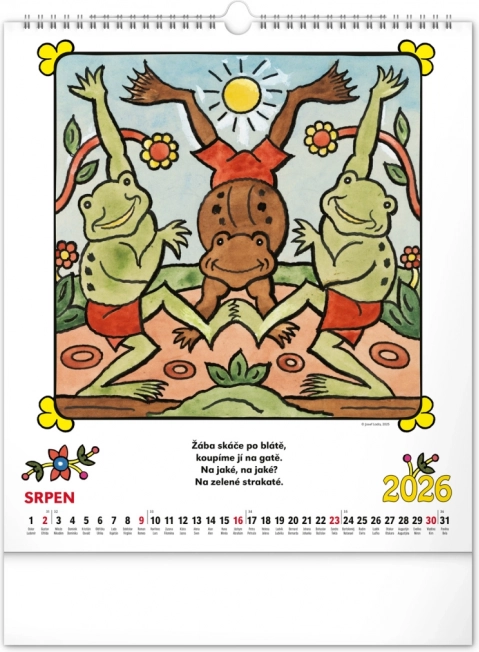 Calendario da parete Josef Lada - Filastrocche 2026