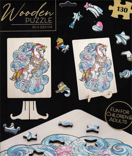 Puzzle sagomato unicorno magico 130 pezzi