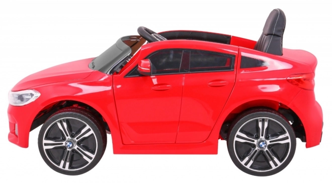 BMW 6 GT Auto a batteria rosso + telecomando + partenza lenta + EVA + cinture + LED MP3