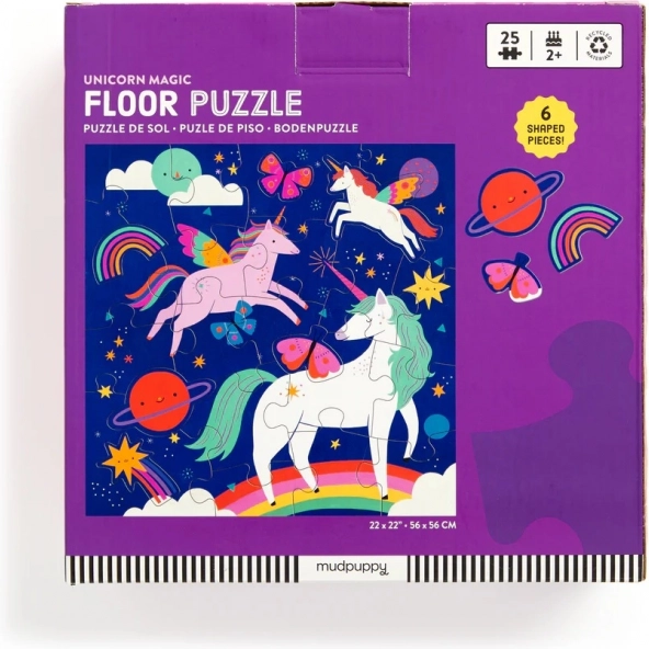 Puzzle da pavimento Mudpuppy Unicorni Magici 25 pezzi