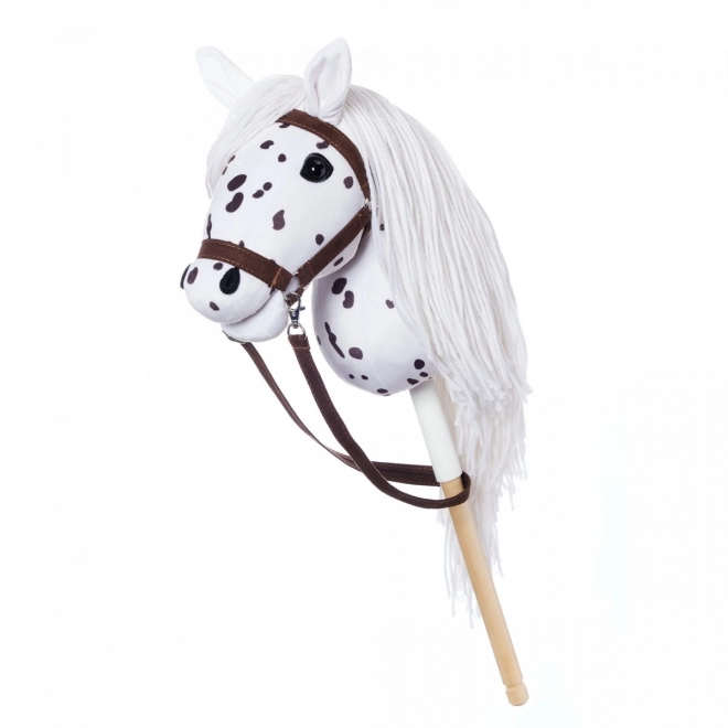 Cavalluccio su bastone Hobby Horse dalla collezione HOPPIHORSE Sport Edition nel colore del leopardo bianco