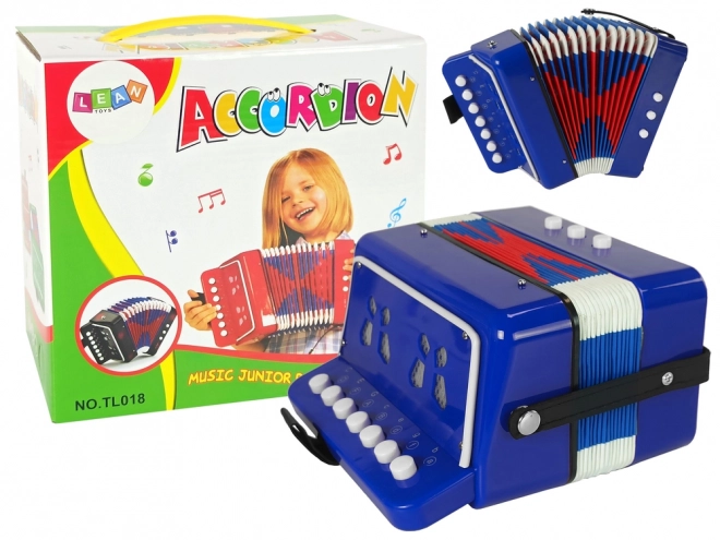 Fisarmonica musicale per bambini azzurra