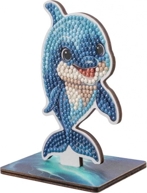 Pittura Diamante CRYSTAL ART: Oceano - Delfino