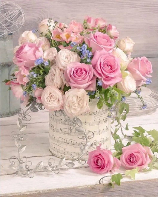 Mozaico Diamante - Bouquet di Fiori Rose