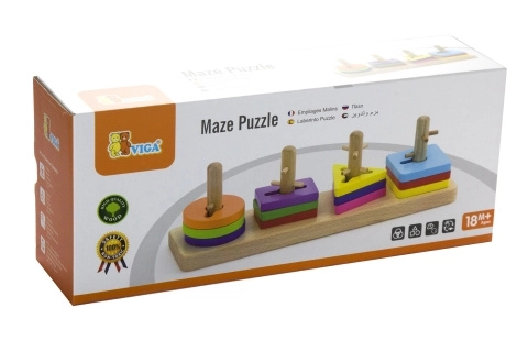 Puzzle di forme in legno colorate