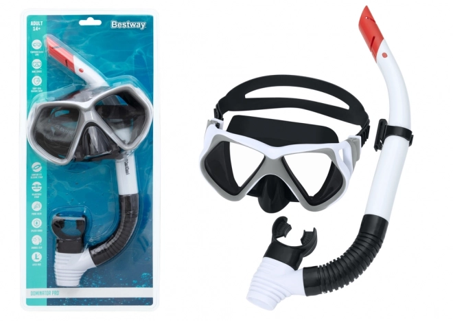 Set per immersioni nero con maschera e snorkel Bestway – bianco