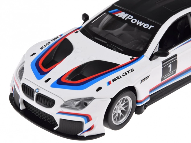 Modello in metallo BMW M6 GT3 con luce e suono in scala 1:32