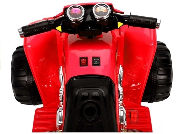 Quad con grandi ruote a batteria rosso