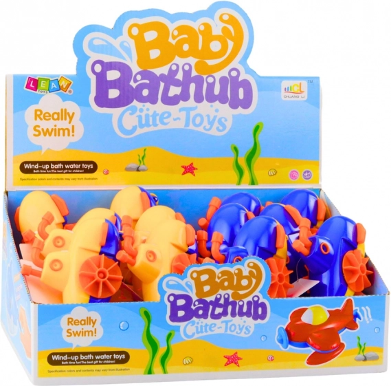 Giocattolo da bagno a carica sottomarino giallo-blu