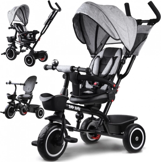 Triciclo per bambini 3 in 1 con sedile girevole e cappottina TINY BIKE – Girevole