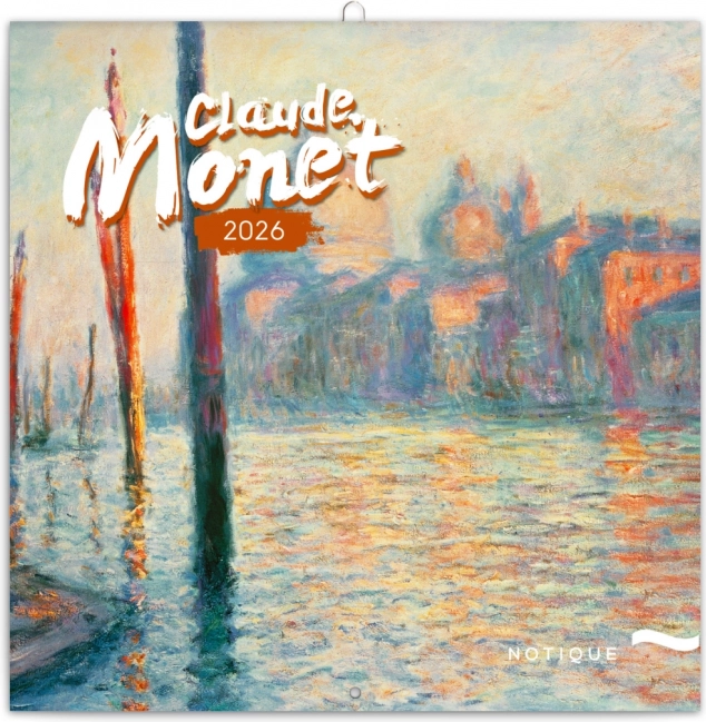 Calendario con note Claude Monet 2026, 30 x 30 cm