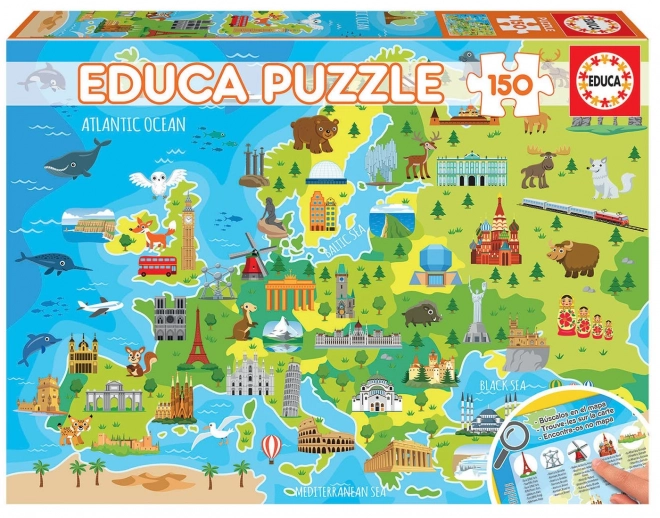 Puzzle Mappa di Europa 150 Pezzi EDUCA