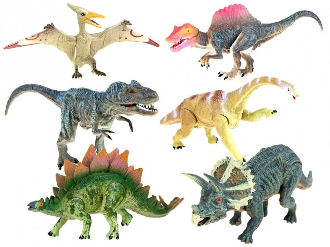 Set di dinosauri con figure dipinte