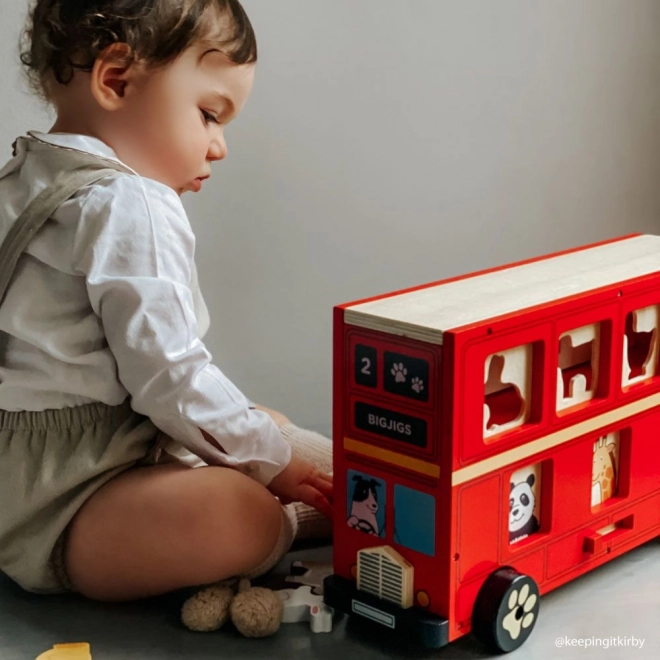 Autobus di legno con animali di Bigjigs Toys