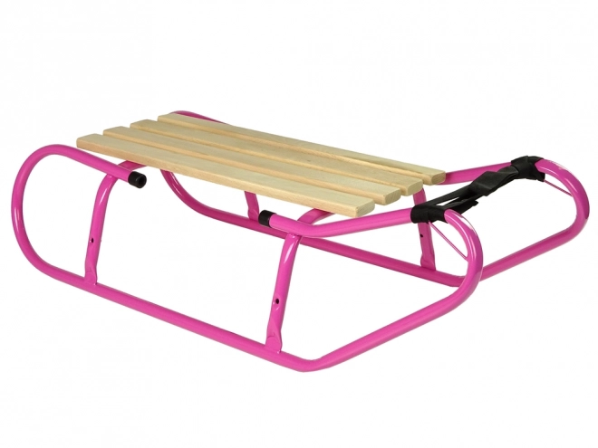 Sled con schienale e cintura rosa