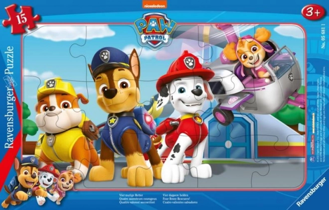 Puzzle Paw Patrol I Quattro Coraggiosi Difensori 15 Pezzi