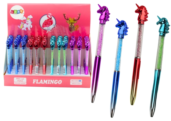 Penna con Unicorno e Diamantini