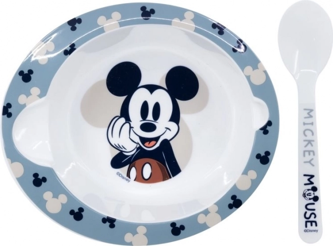 Set pappa con ciotola e cucchiaio Mickey Mouse