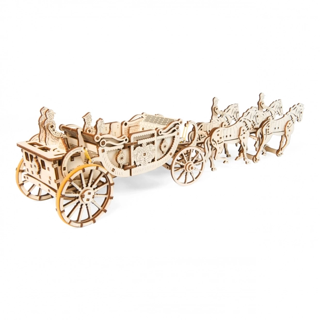 Puzzle meccanico in legno 3D Carrozza reale UGEARS