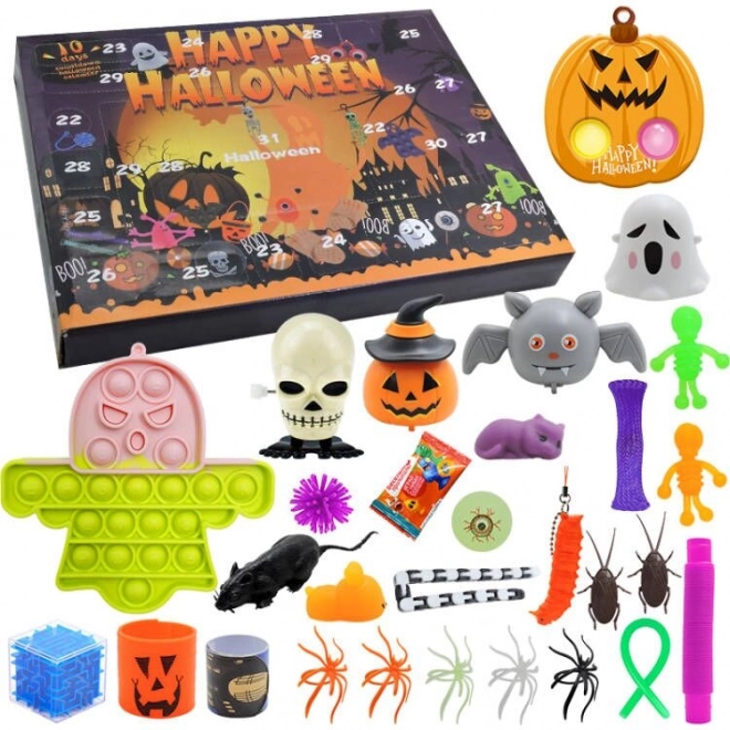 Calendario dell'Avvento giocattoli Pop It per Halloween