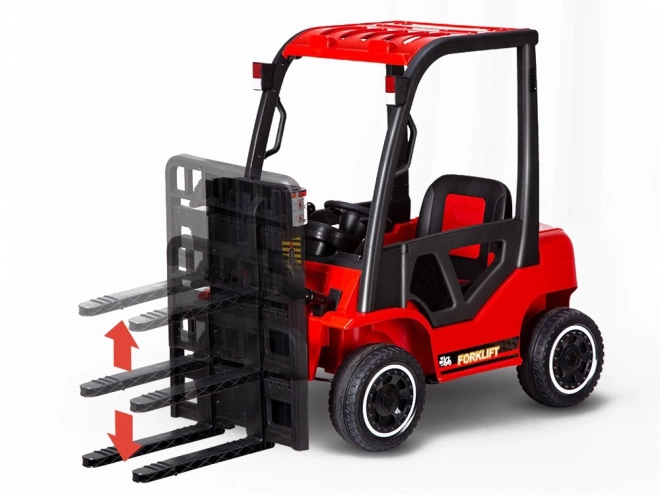 Carrello elevatore a batteria con telecomando – rosso