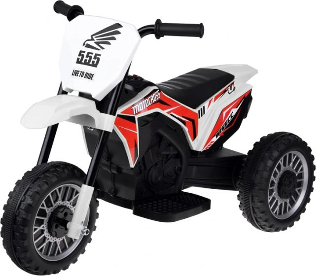 Triciclo elettrico per bambini con musica – Bianco