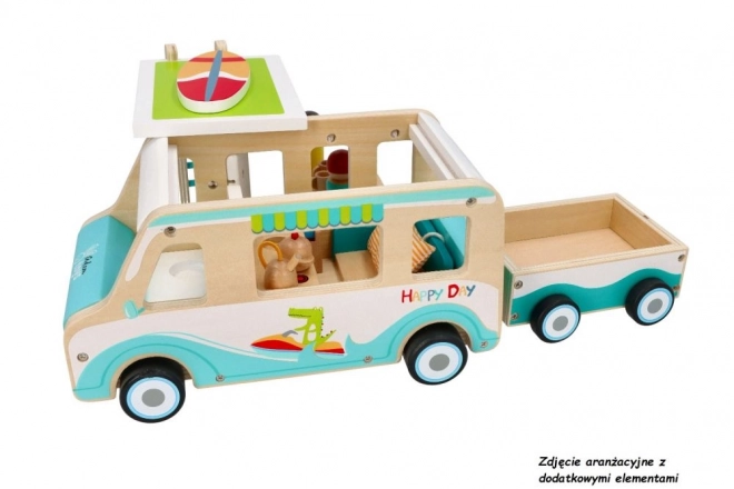 Camper in Legno con Rimorchio e Accessori