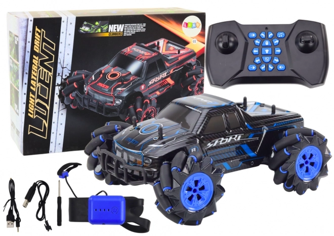 Auto fuoristrada telecomandato RC Drift blu