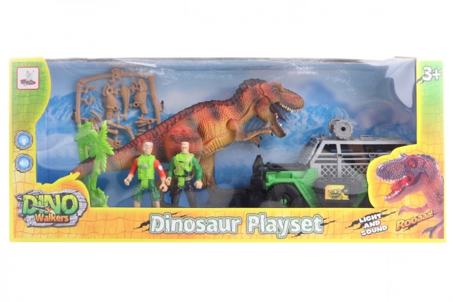 Set Avventura Dinosauri con Auto e Personaggi