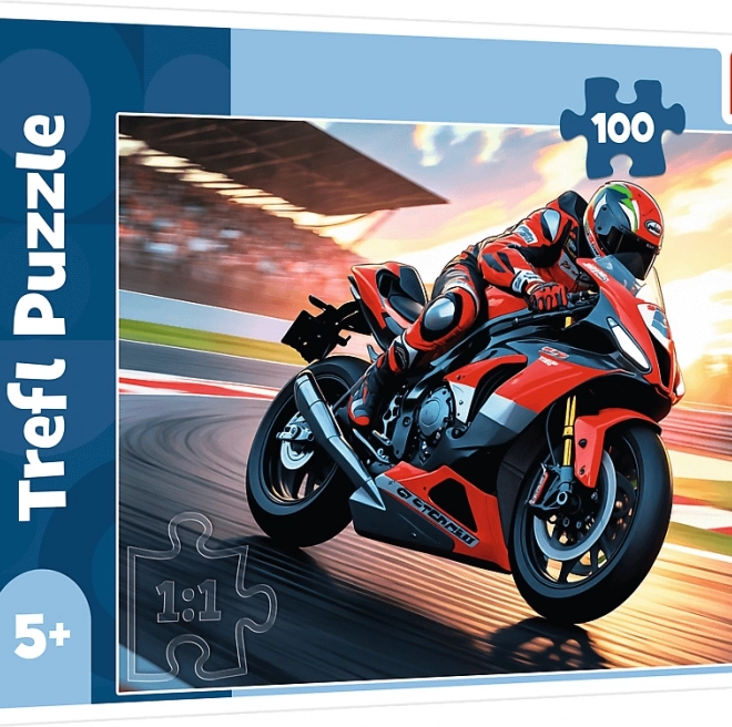 Trefl Puzzle Motociclista Veloce 100 Pezzi