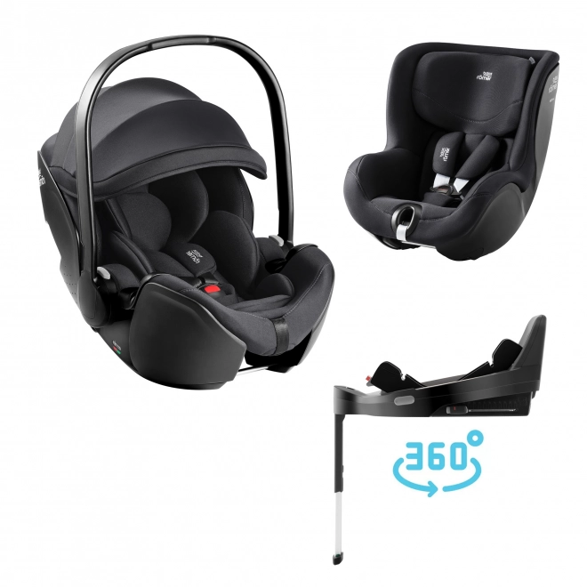 Set seggiolino auto Baby-Safe Pro, Base Vario 5Z e seggiolino Dualfix 5Z Classico, Deep Black