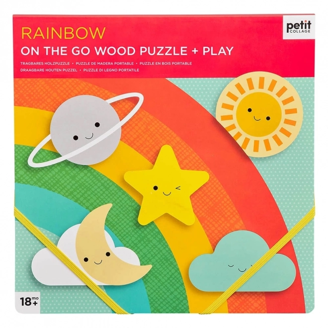 Puzzle in legno arcobaleno di Petit Collage