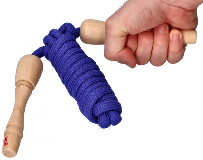 Goki corda per saltare con maniglie in legno 240 cm